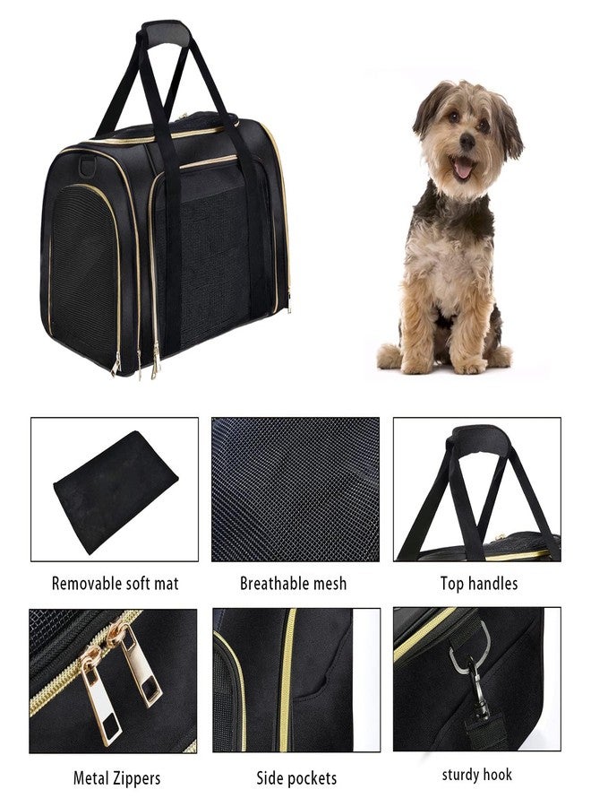 KIKA Pets Goldfinch Cat Bag Carrier | Small Dog Puppy Bag Carrier | Airline Dimension Approved Akasa - Medium Size (18 x 9.8 x 9.9 inches), Midnight Black - Image 3